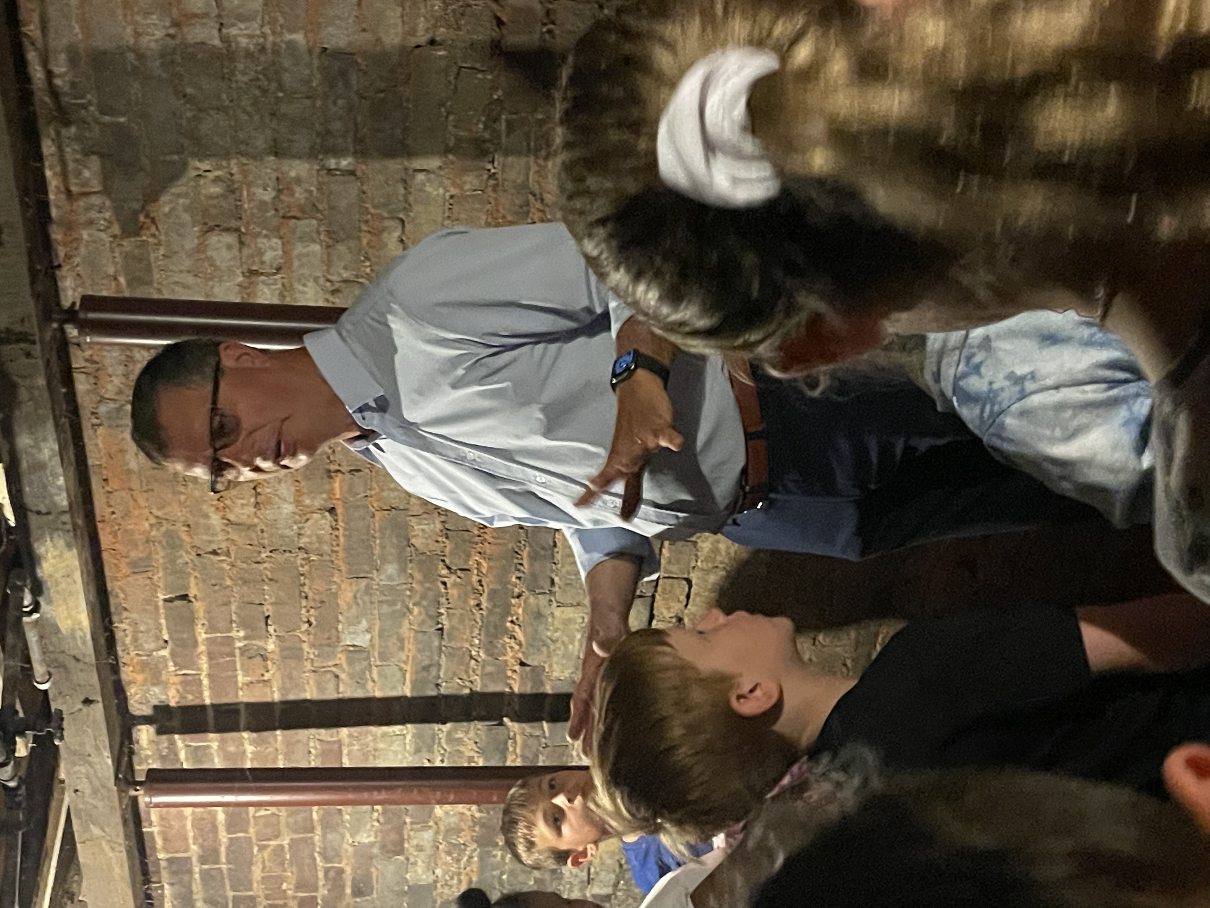 Jerry Finn speaking with community members